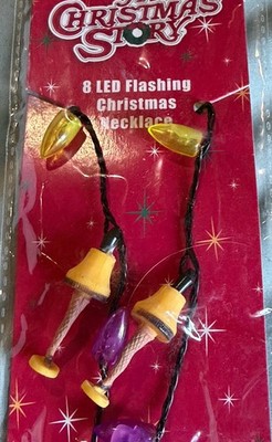 A Christmas Story LEG LAMP 8 LED Flashing Christmas Necklace NEW!