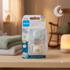 MAM Night Pacifier 0 6 Months Glow in the Dark BPA Free Silicone