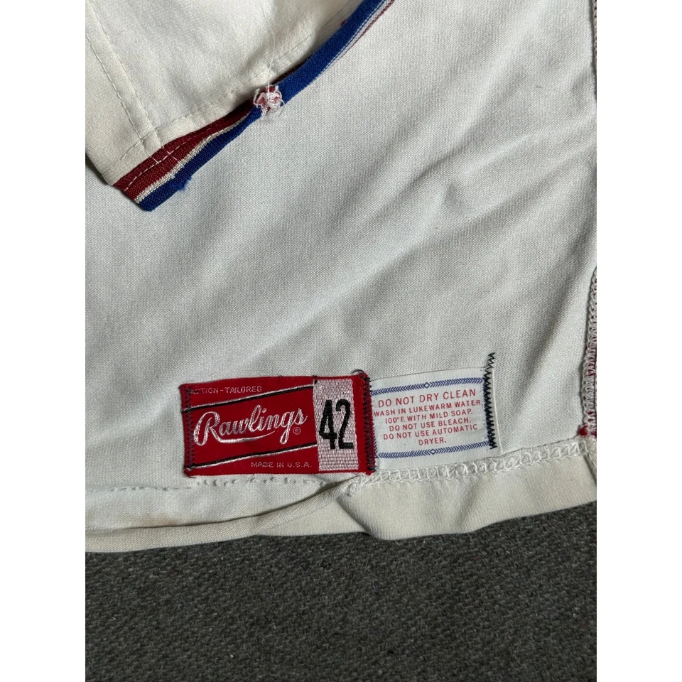 Vintage 70s Rawlings BNC Durene Basketball Jersey Size 42 FLAWS - Image 4 of 4