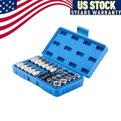 Torx Bit Socket 5/16''F For Car US Kit USA Security Bits Male Female E-torx 3/8''