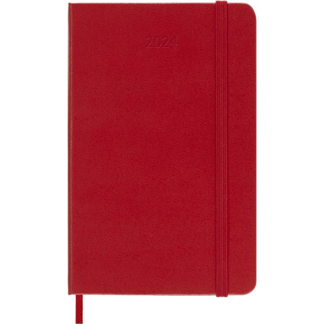 Moleskine 2024 12Month Weekly Pocket Hardcover Notebook Scarlet Red