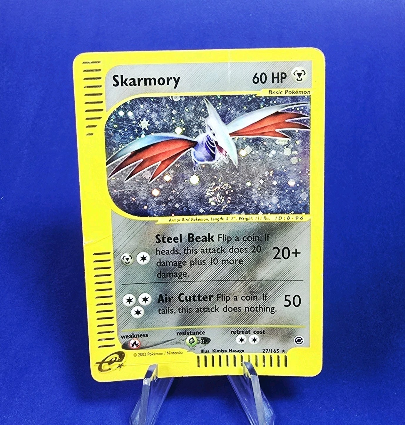 Pokémon TCG Skarmory 27/165 Holo Rare Expedition Base Set MP/HP Card