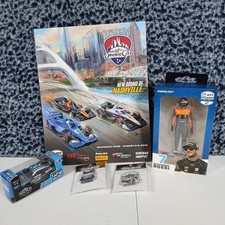Indycar Music City Nashville Magazine Book & Alexander Rossi Driver Figure Lot