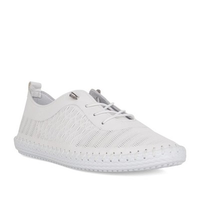 Grüner Schuhe Munich Women's White Leather Fashion Sneakers GRU6030-26108WHI