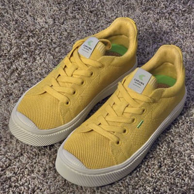 Cariuma IBI Low Knit Sneakers Shoes Yellow Sz W 7.5/ M 6 MSRP $139 *EUC Worn 1x*