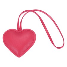 Heart Bag Charm Cute Leather Love Heart Keychain Key Charm Pendant Rose Red