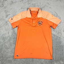 Lacoste Mens Medium Polo Shirt Miami Open Tennis Orange Sport Regular Fit DH3883