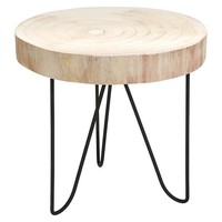 Massivholz Beistelltisch - Holz Tisch Aus Baumscheibe - Sofatisch Couchtisch