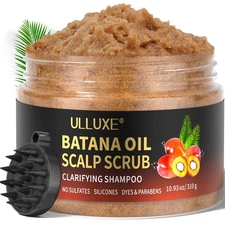 Scalp Scrub, 2-in-1 Clarifying Exfoliator Scrub Shampoo with Batana... 