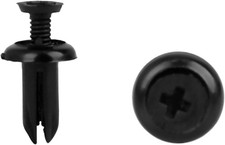 30Pcs 5mm Black Plastic Push Rivets Fastener Clips for Car Panel Retainer
