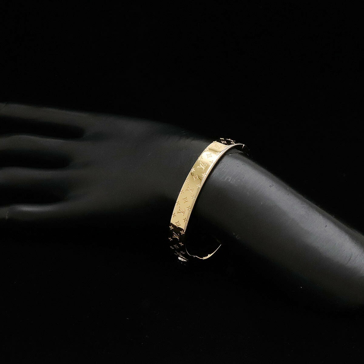 Louis Vuitton M64860 Ridge Bracelet Nanogram Strass Accessories Size S USED JPN image 6