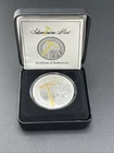 Silvertowne 1 oz Silver Commemorative Round With Gold Plating W/ Box And COA…