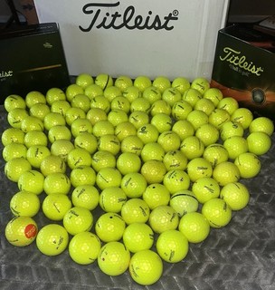 100 PROV1 & PROV1X YELLOW GOLF BALLS GOOD TO FAIR COND TITLEIST PRACTICE SHAG