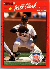 1990 Donruss Baseball Will Clark Giants Base Card All Star Set Filler #707