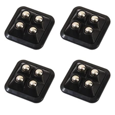 Self Adhesive Mini Caster Wheels 360° Swivel - Stainless Steel Rollers for Ki...