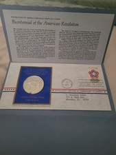 Moneda IED Postmasters of America 1971 .925 Bicentenario de América