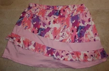 Kyodan women's multi-colored print fitness/workout tennis skort Sz M