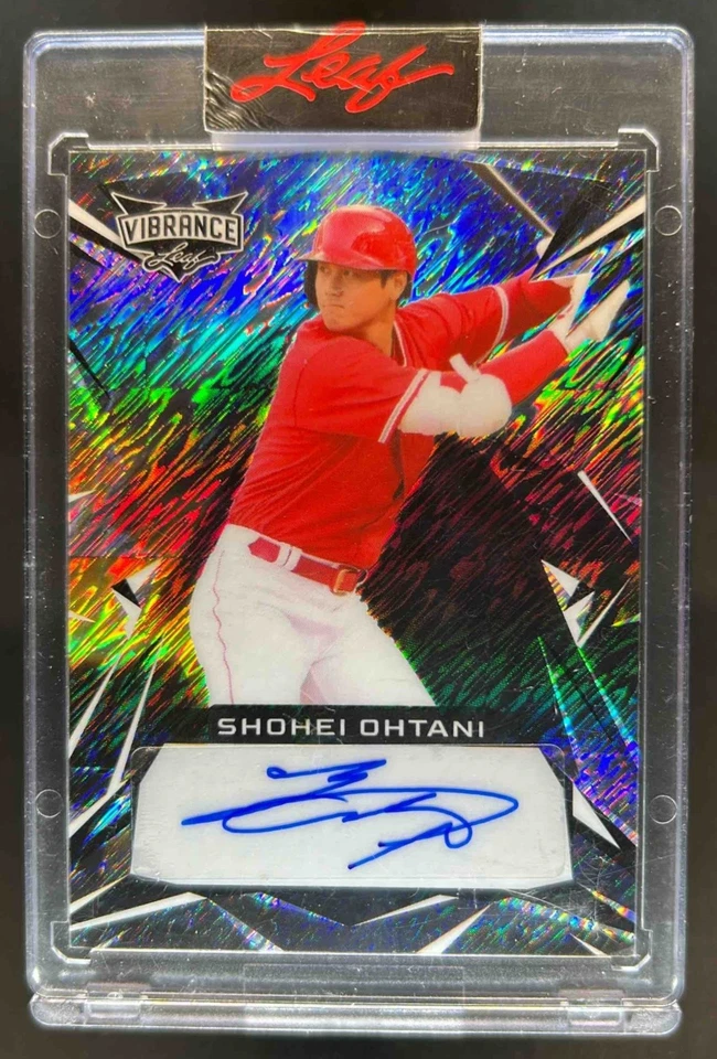 Hoja Vibrance Shohei Ohtani 2023 brillo negro automático #1/1