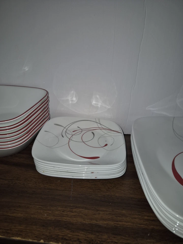  Juego de 8 platos de cena Corelle Splendor 8 cuencos de cereal 8 platos pequeños de 24 piezas Foto 4 de 4