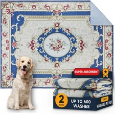 Washable Puppy Pee Pads for Dogs with Pheromones (Bohem 18" X24" 2 Pack), Traini