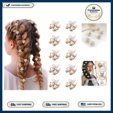 Charming 10 Pcs Pearl Mini Claw Clips for Women - Perfect for Special Occasions