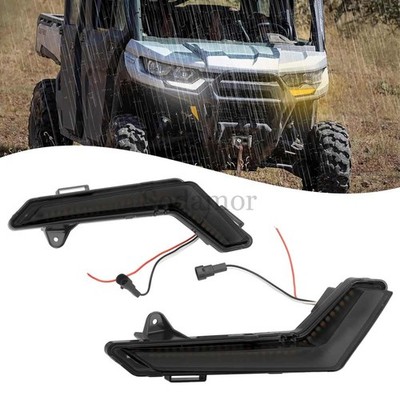 2x Front LED Accent Lights For Can-Am Defender Max 2020 2021 2022 2023 2024 2025