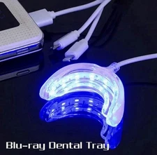 Teeth Whitening Accelerator with Blue LED Light, 16x More Powerful, Mouth Tray