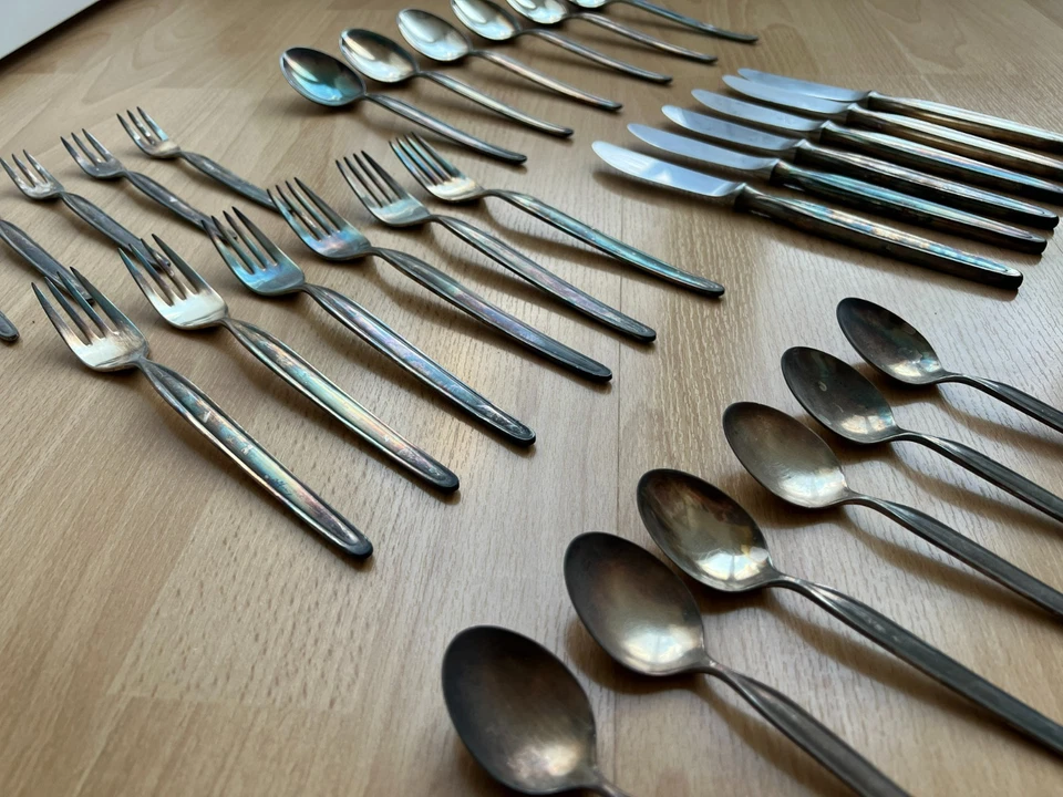 WMF Besteck  ZWILLING Friodur "Zürich" Patent versilbert - Vintage - 30-teilig - Bild 4 von 4