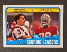 1988 Topps - Scoring Leaders Jerry Rice, Jim Breech #218