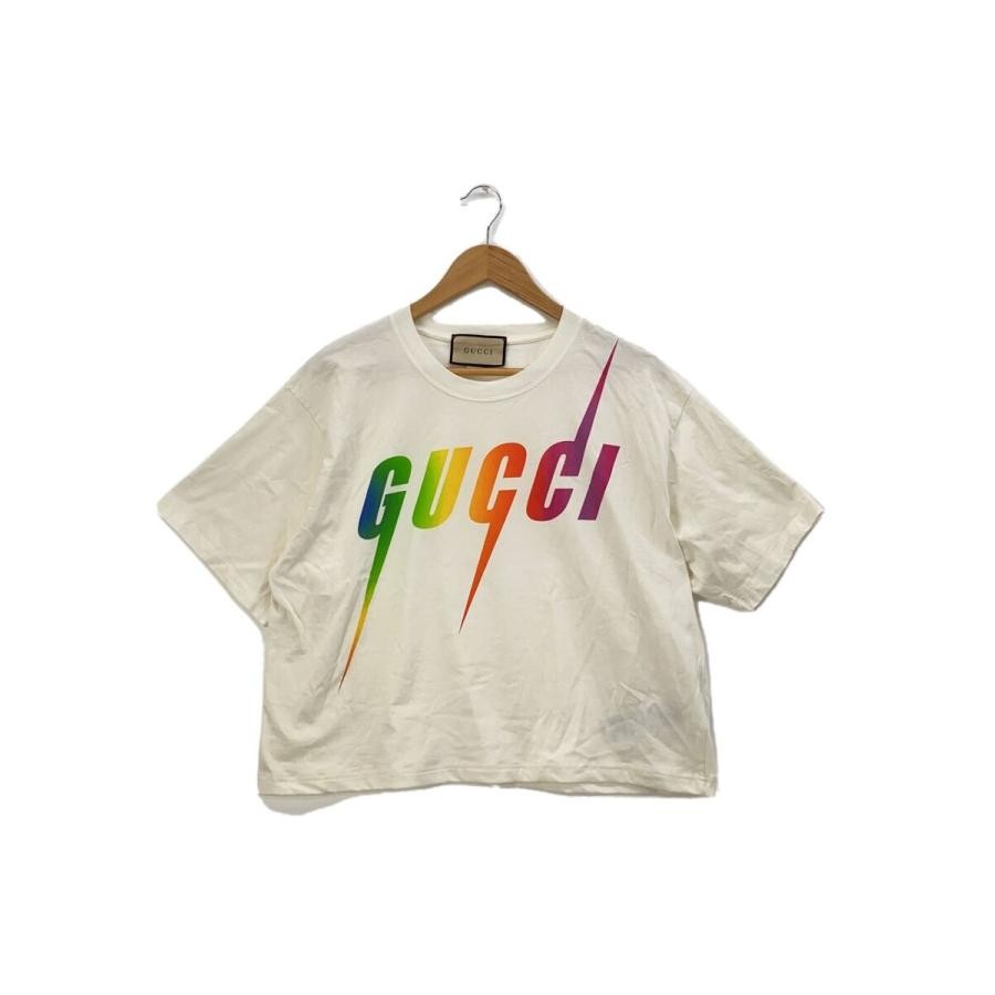 GUCCI White Cotton Print T-Shirt Men's Size 36US Luxury Pre-owned High Quality
