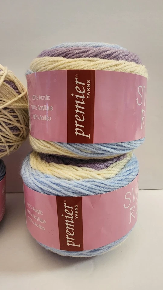 SWEET ROLL GELATO POP PREMIER YARNS LOT OF YARN CAKES BALLS  STARTER CROCHET PRO - Image 4 of 4