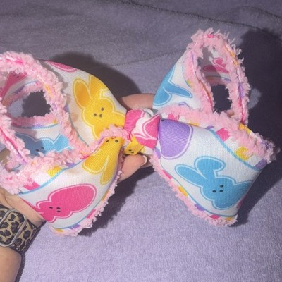 Peeps Multicolor Handmade Fabric Bow Hair Accessory for Girls, Easter Party
