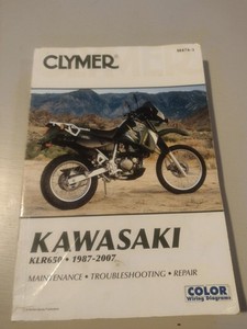 Clymer Repair Manual For Kawasaki KLR650 (1987-1992 & 1993-2007) - Shop Service Guide (M4743)