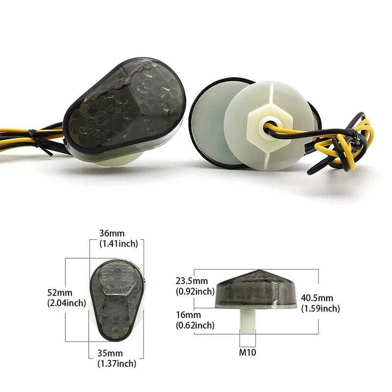 Luz indicadora LED de montaje empotrado para YAMAHA FZ1 FZ7 FZ9 MT-09 MT-10 Foto 3 de 4