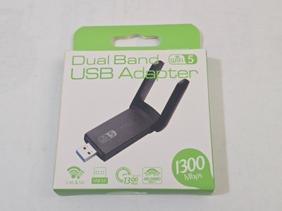 Dual Band WiFi 5 USB Adapter AC1300Mbps