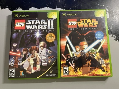 LEGO Star Wars 1 and 2 Bundle for Xbox Original Complete with Manuals