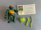 Vtg TMNT 1989 Playmates Action Figure Rock N Roll Michaelangelo Complete w/ID
