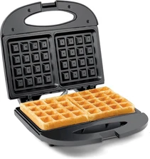 Elite Gourmet Maxi-Matic Electric Nonstick Belgian Waffle Iron Snack Black 