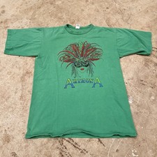 Vintage 90s Arizona Native Single Stitch Tshirt Green Mens Medium