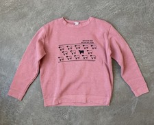 Bay Hay and Feed Rolling Bay WA Pink Sweatshirt Sheep Bainbridge Med Kids 8-10