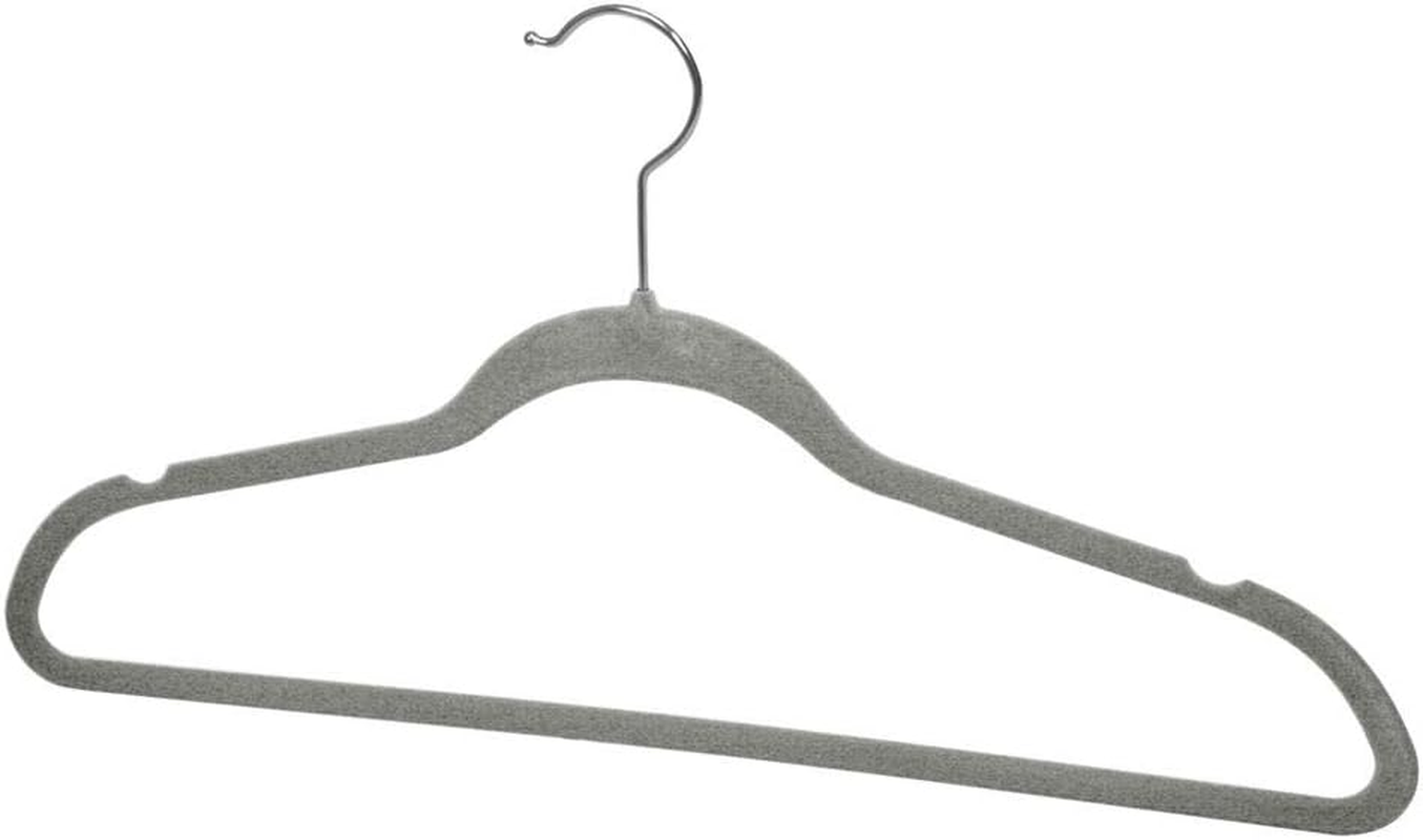 10-Pack Soft Velvet Hangers in Elegant Grey