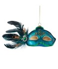 Glass Peacock Mask Ornament
