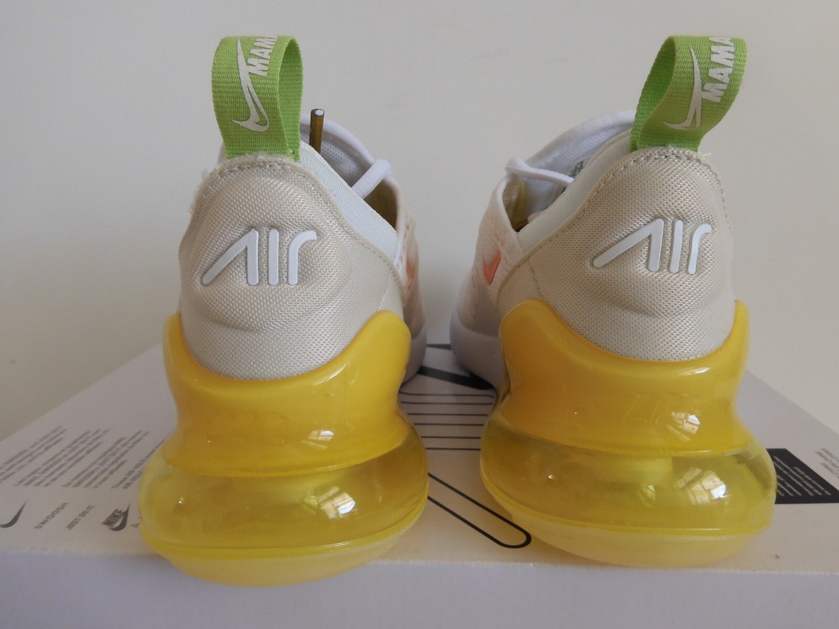 Size Nike Air Max 270 White Yellow Strike W for sale online