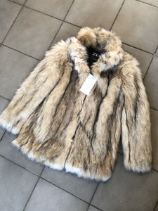 natural faux fur coat