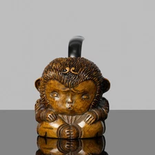 MUXIANG Carved Freehand Pipe Handmade Briar Wooden Tobacco Smoking Pipe Wukong