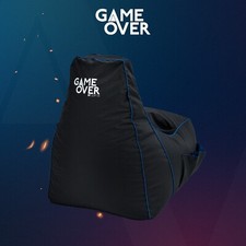 Game Over Blue Kids Children Video Gaming Bean Bag Chair High Back Gamer Beanbag