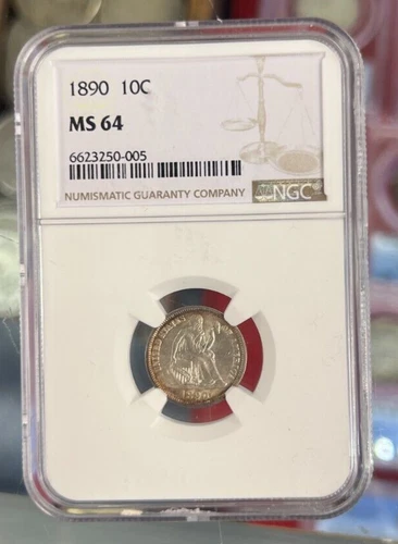 1890 MS64 10 cent NGC