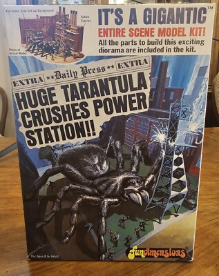 RARE Huge Tarantula Crushes Power Station Fun Dimensions Model kit 1975