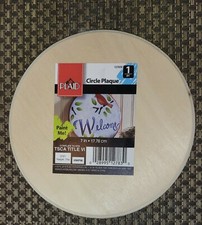 Plaid 12783E Beige Natural Wood Circle Plaque...