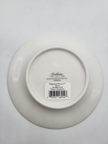 Gorham Ridgewood Platinum 6" Saucer Bread Butter Plate NOS - Picture 3 of 3